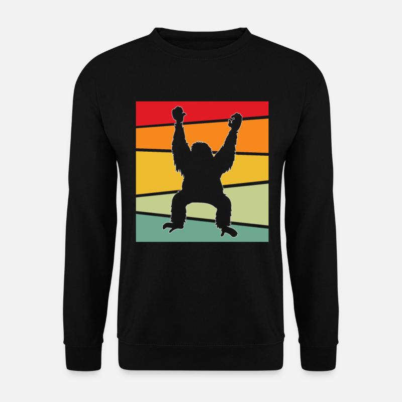 Orangutan Retro - Unisex Sweatshirt - black