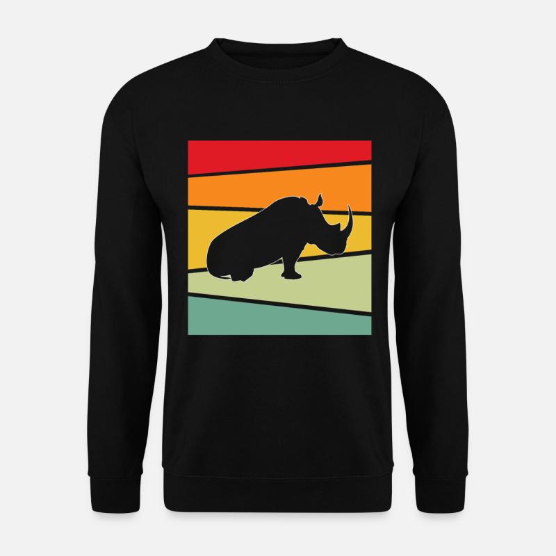 Nashorn Retro - Unisex Pullover - Schwarz