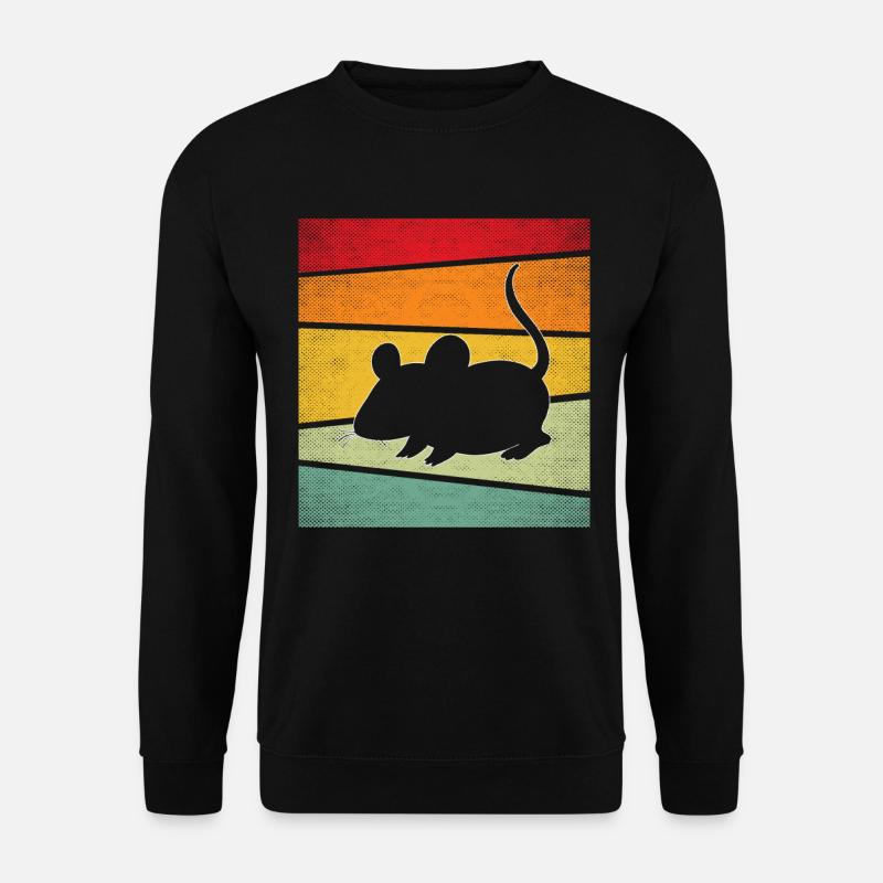 Maus Retro - Unisex Pullover - Schwarz
