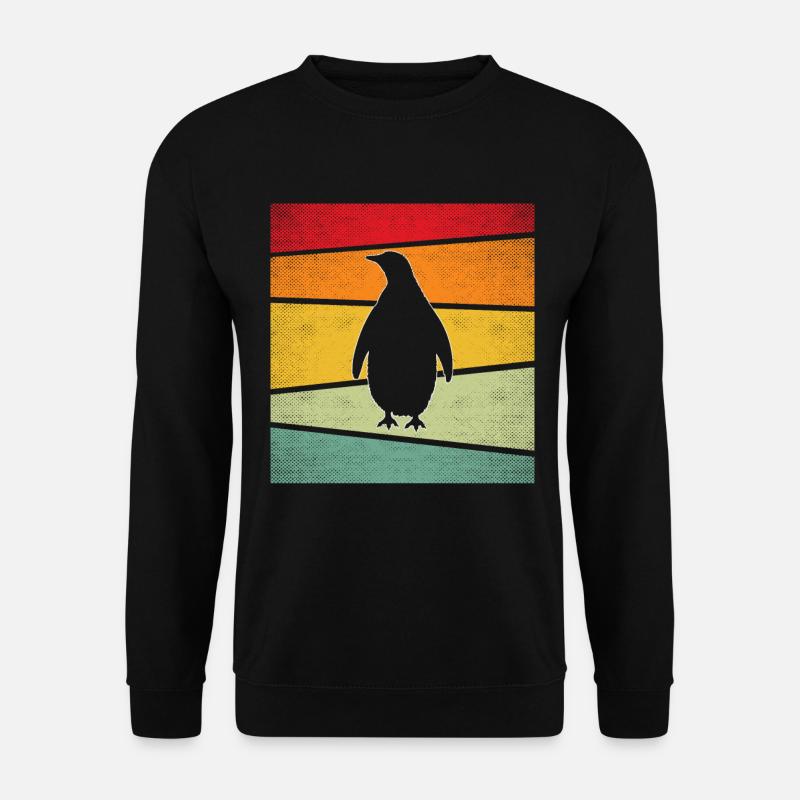Pingouin Rétro - Sweat-shirt Unisexe - noir