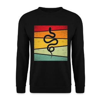 Snake Retro - Unisex Sweatshirt - black - Front - Alina (178cm) & Michal (187cm)