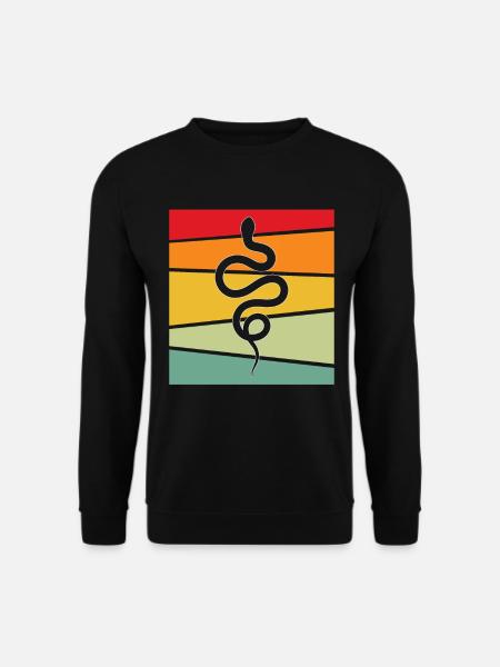 Serpent Rétro - Sweat-shirt Unisexe - noir