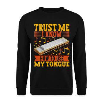Harmonica Harmonica - Unisex Sweatshirt - black - Front - Alina (178cm) & Michal (187cm)