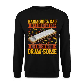 Harmonica Harmonica - Unisex Sweatshirt - black - Front - Alina (178cm) & Michal (187cm)