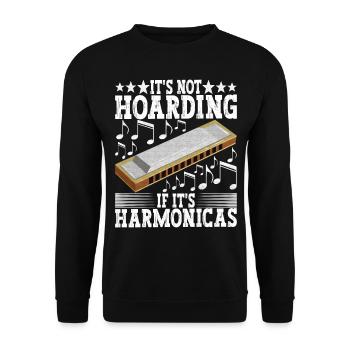 Harmonika Mundharmonika - Unisex Pullover - Schwarz - Vorne - Alina (178cm) & Michal (187cm)