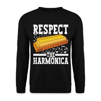 Harmonika Mundharmonika - Unisex Pullover - Schwarz - Vorne - Alina (178cm) & Michal (187cm)