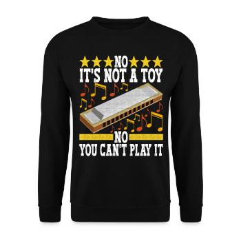 Harmonica Harmonica - Unisex Sweatshirt - black - Front - Alina (178cm) & Michal (187cm)