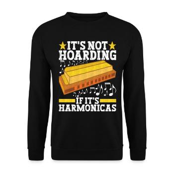 Harmonika Mundharmonika - Unisex Pullover - Schwarz - Vorne - Alina (178cm) & Michal (187cm)
