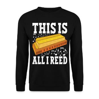 Harmonica Harmonica - Unisex Sweatshirt - black - Front - Alina (178cm) & Michal (187cm)