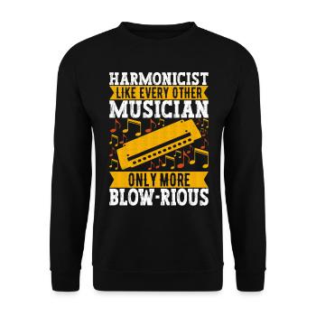 Harmonica Harmonica - Unisex Sweatshirt - black - Front - Alina (178cm) & Michal (187cm)