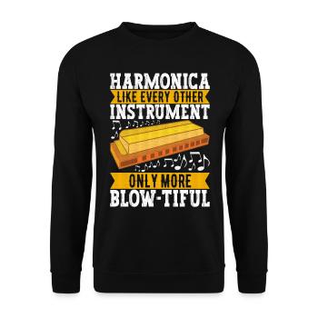 Harmonica Harmonica - Unisex Sweatshirt - black - Front - Alina (178cm) & Michal (187cm)