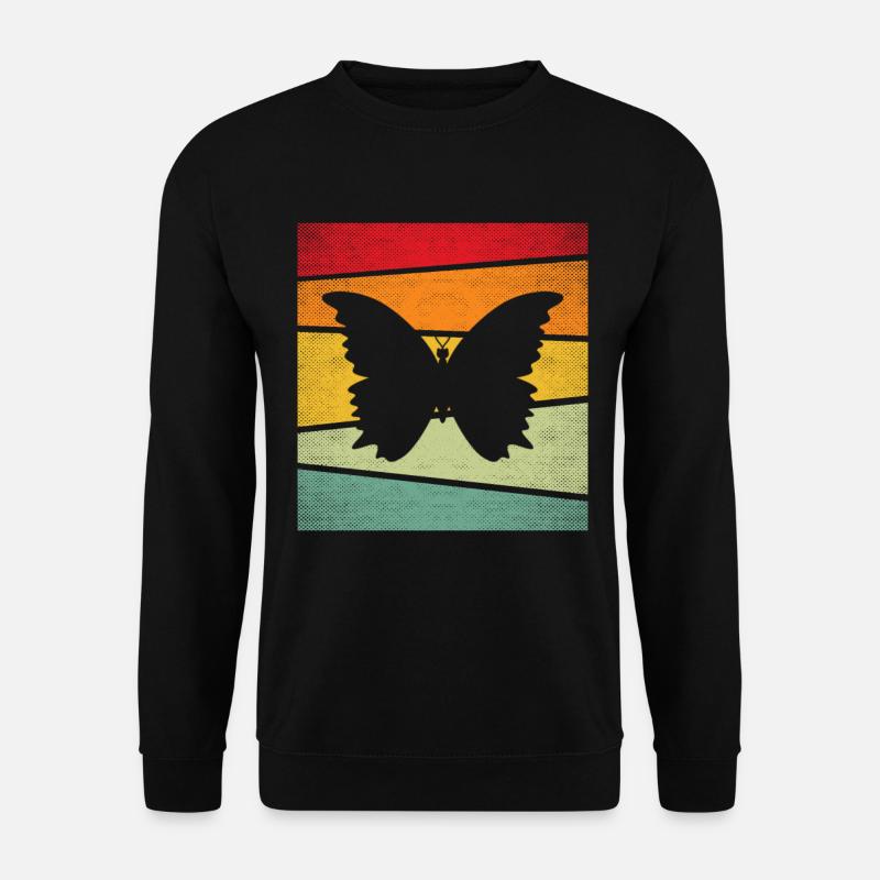 Papillon Rétro - Sweat-shirt Unisexe - noir