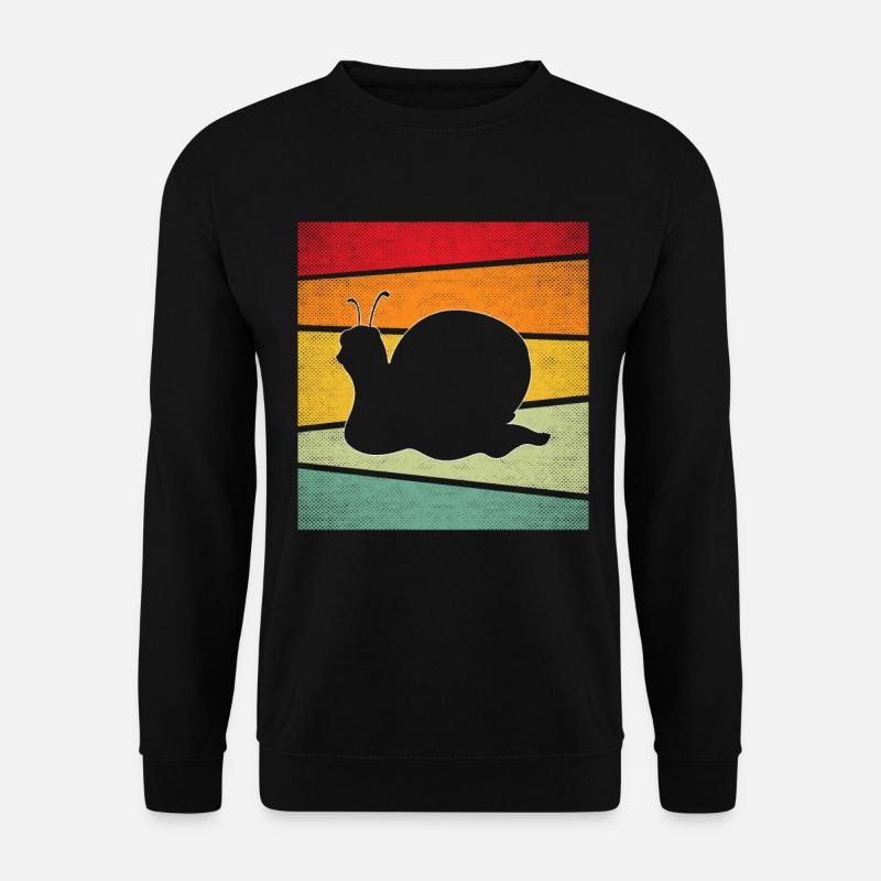 Schnecke Retro - Unisex Pullover - Schwarz