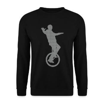 Unicycle - Unisex Sweatshirt - black - Front - Alina (178cm) & Michal (187cm)