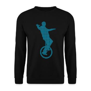 Einrad - Unisex Pullover - Schwarz - Vorne - Alina (178cm) & Michal (187cm)