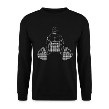 Culturisme - Sweat-shirt Unisexe - noir - Devant - Alina (178cm) & Michal (187cm)