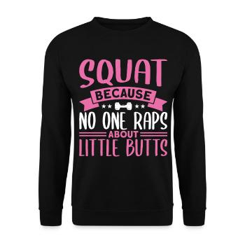 Squats Dumbbell Set Women Workout Sets Gym Booty W - Unisex Pullover - Schwarz - Vorne - Alina (178cm) & Michal (187cm)