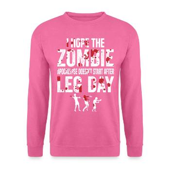 Funny Zombie Leg Day For Gym Lover - Unisex Sweatshirt - pink - Front