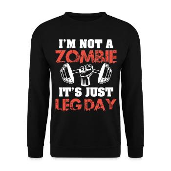 Je ne suis pas un jour de jambe drôle de zombie pour les culturistes - Sweat-shirt Unisexe - noir - Devant - Alina (178cm) & Michal (187cm)