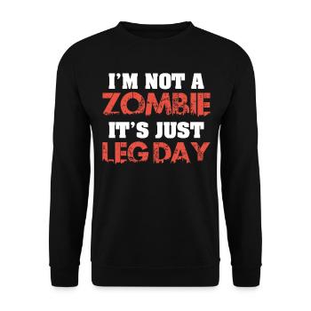 Je ne suis pas un jour de jambe drôle de zombie pour les culturistes - Sweat-shirt Unisexe - noir - Devant - Alina (178cm) & Michal (187cm)