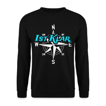Ist Klar Segeln Vorschoter Kapitän Skipper - Unisex Pullover - Schwarz - Vorne - Alina (178cm) & Michal (187cm)