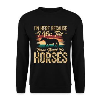 cadeau cavalier - Cadeau cheval - fan de chevaux. - Sweat-shirt Unisexe - noir - Devant - Alina (178cm) & Michal (187cm)