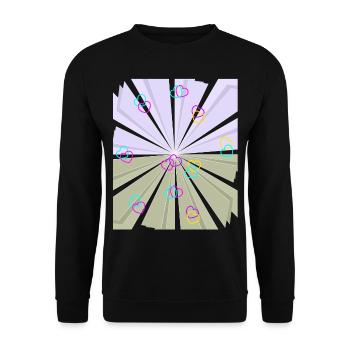 Heart Hearts Congratulations Birthday - Unisex Sweatshirt - black - Front - Alina (178cm) & Michal (187cm)
