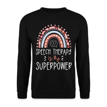 Assistant orthophoniste - Sweat-shirt Unisexe - noir - Devant - Alina (178cm) & Michal (187cm)