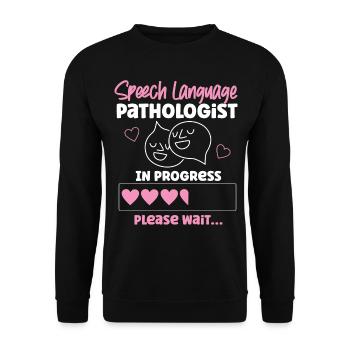 Speech Therapist Therapy Assistant - Unisex Sweatshirt - black - Front - Alina (178cm) & Michal (187cm)