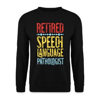 Speech Therapist Therapy Assistant - Unisex Sweatshirt - black - Front - Alina (178cm) & Michal (187cm)