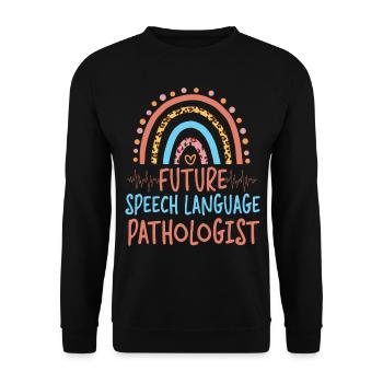 Speech Therapist Therapy Assistant - Unisex Sweatshirt - black - Front - Alina (178cm) & Michal (187cm)