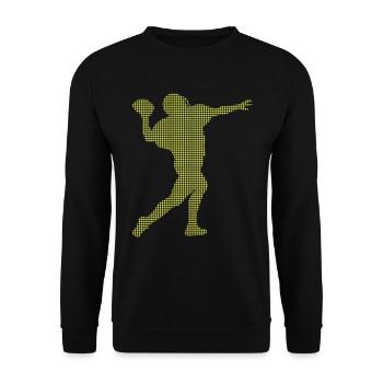 Football - Unisex Pullover - Schwarz - Vorne - Alina (178cm) & Michal (187cm)