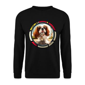 Dog saying Cavalier Spaniel for dog lovers - Unisex Sweatshirt - black - Front - Alina (178cm) & Michal (187cm)
