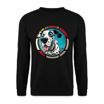 Dog saying Dalmatian design for dog lovers - Unisex Sweatshirt - black - Front - Alina (178cm) & Michal (187cm)