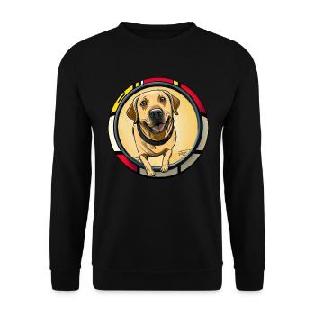 Hunde Spruch Golden Retriever Design - Unisex Pullover - Schwarz - Vorne - Alina (178cm) & Michal (187cm)