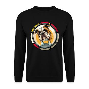 Bulldog dog saying Bulldog owner - Unisex Sweatshirt - black - Front - Alina (178cm) & Michal (187cm)