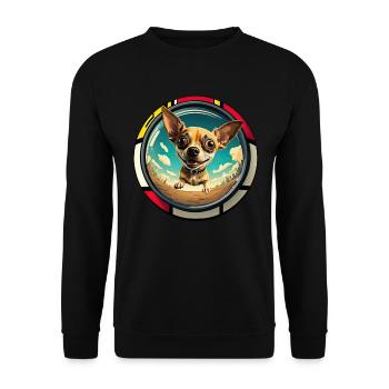 Dog Cartoon Chihuahua Design pour les amoureux des chiens - Sweat-shirt Unisexe - noir - Devant - Alina (178cm) & Michal (187cm)