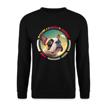Chiens Français Bulldog Amateurs de chiens - Sweat-shirt Unisexe - noir - Devant - Alina (178cm) & Michal (187cm)