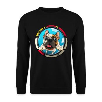 Chiens Français Bulldog Amateurs de chiens - Sweat-shirt Unisexe - noir - Devant - Alina (178cm) & Michal (187cm)