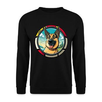 Hunde Deutscher Schäfer Hundeliebhaber - Unisex Pullover - Schwarz - Vorne - Alina (178cm) & Michal (187cm)