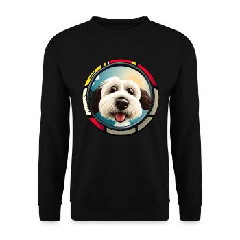 Hunde Spruch Havaneser Design für Hundeliebhaber - Unisex Pullover - Schwarz - Vorne - Alina (178cm) & Michal (187cm)