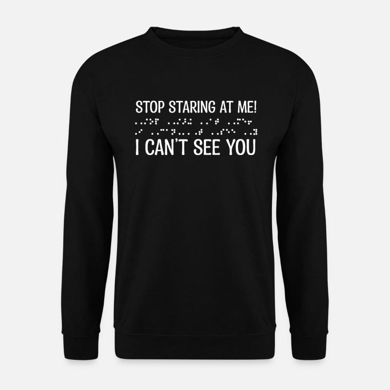 Braille-Schrift Blinde Blindheit Bewusstsein - Unisex Pullover - Schwarz