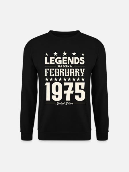Cadeau Légende Février 1975. cadeau février 1975. - Sweat-shirt Unisexe - noir