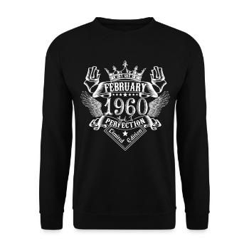 February 1960| February 1960 anniversary 1960 - Unisex Sweatshirt - black - Front - Alina (178cm) & Michal (187cm)
