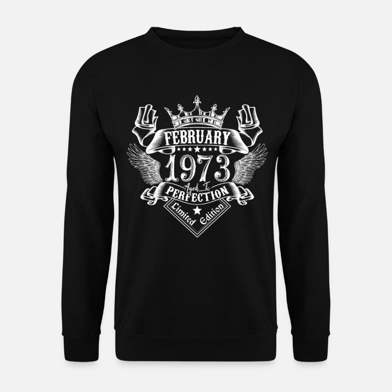 Februar 1973| Februar 1973 Jahrestag 1973 - Unisex Pullover - Schwarz