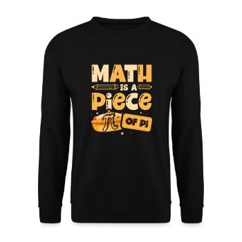 Math is a piece of pi math teacher mathematician - Unisex Sweatshirt - black - Front - Alina (178cm) & Michal (187cm)