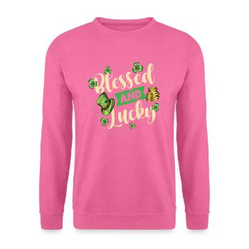 Journée bénie et heureuse des Irlandais - Sweat-shirt Unisexe - rose - Devant