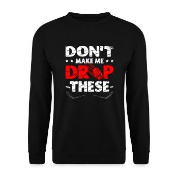 Ne me laissez pas tomber ces hockeys de gardien de but - Sweat-shirt Unisexe - noir - Devant - Alina (178cm) & Michal (187cm)