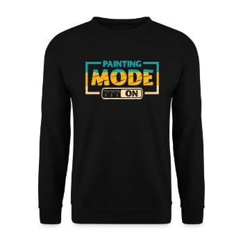 Painting mode for the profession of house painter - Unisex Sweatshirt - black - Front - Alina (178cm) & Michal (187cm)