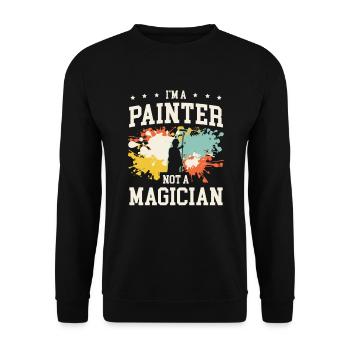 Ich Bin Ein Maler, Kein Zauberer-job Hausmalerei - Unisex Pullover - Schwarz - Vorne - Alina (178cm) & Michal (187cm)